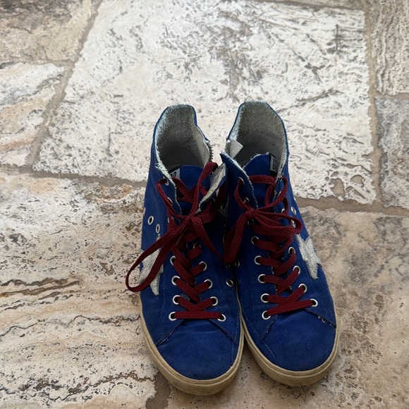 Golden Goose Shoes - Golden Goose royal blue high tops